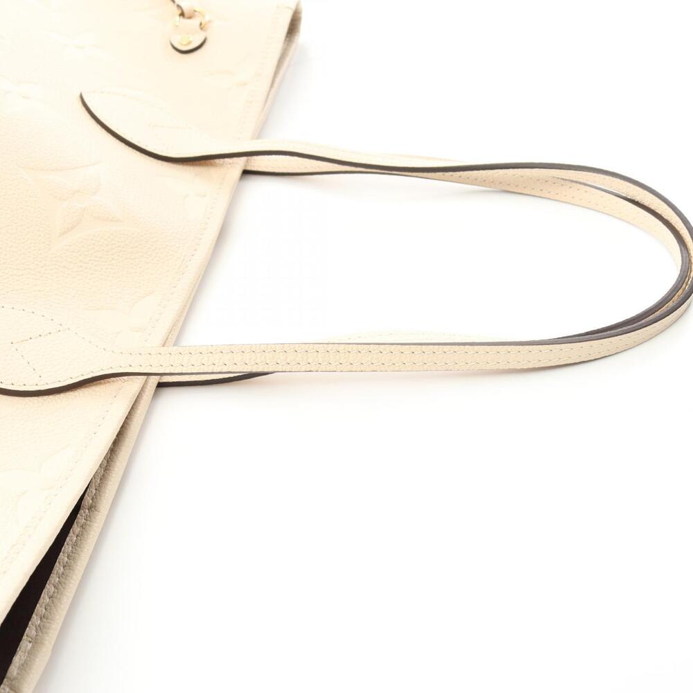 Louis Vuitton Neverfull Tote Bag Leather Monogram Empreinte Ivory White - Picture 6 of 7